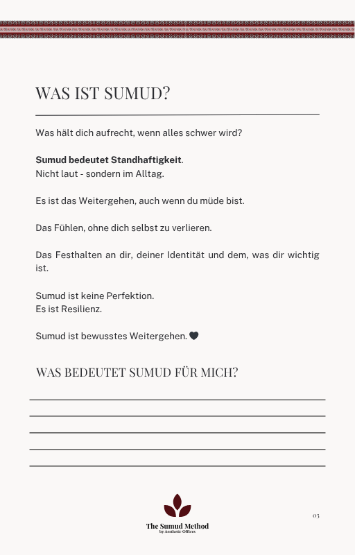 Sumud Planner – Dein Planer für Resilienz, Struktur & mentale Balance